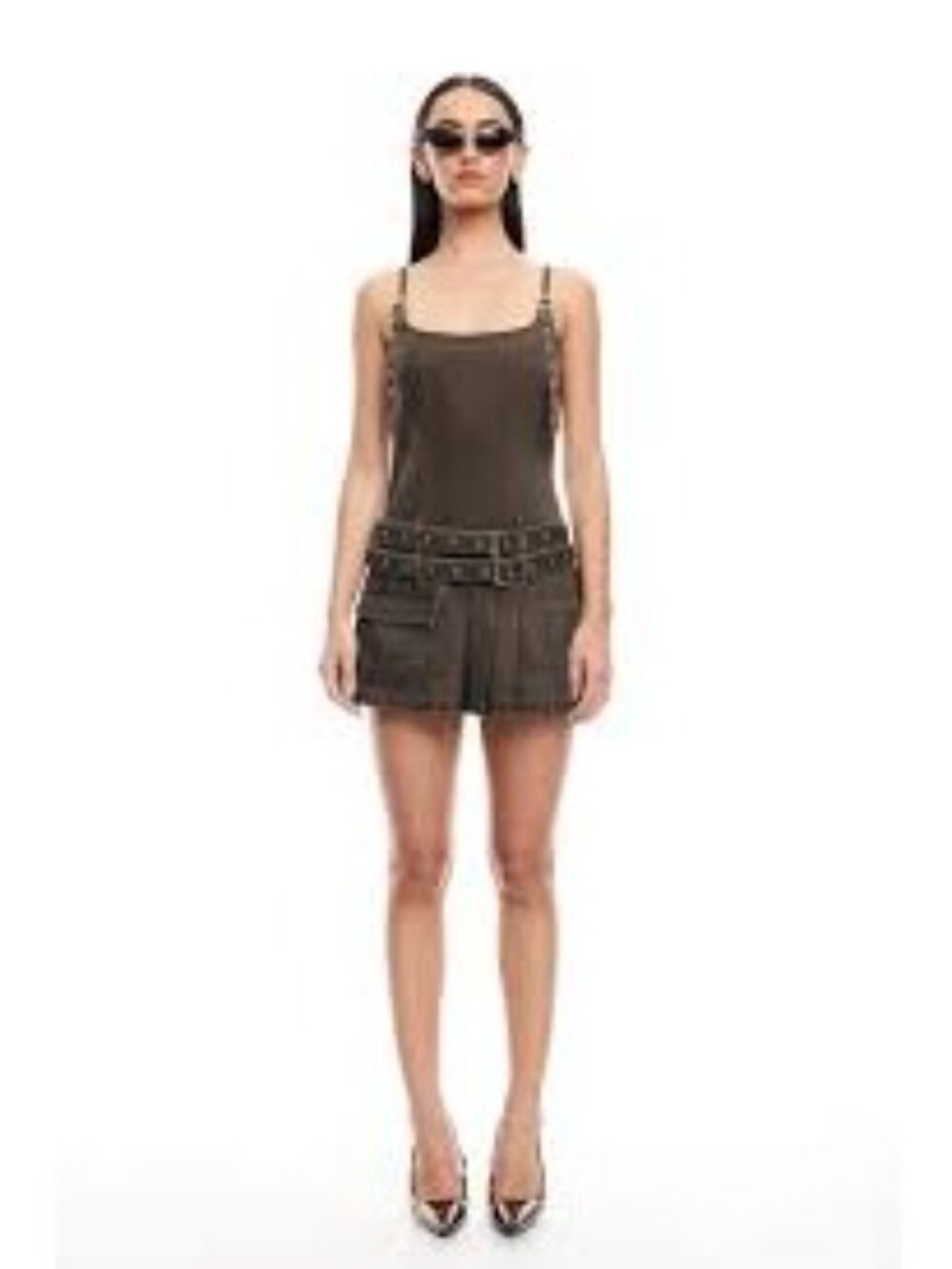 LIONESS Biker Mini Dress in Petrol Medium New Womens Denim - Picture 10 of 16